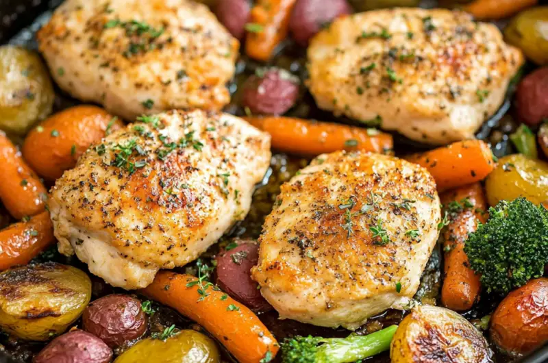 One Pan Chicken and Vegetables Recipe