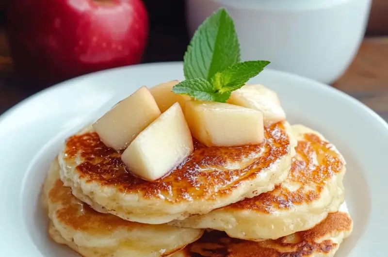 Cheese Pancakes with Apple (Syrniki)