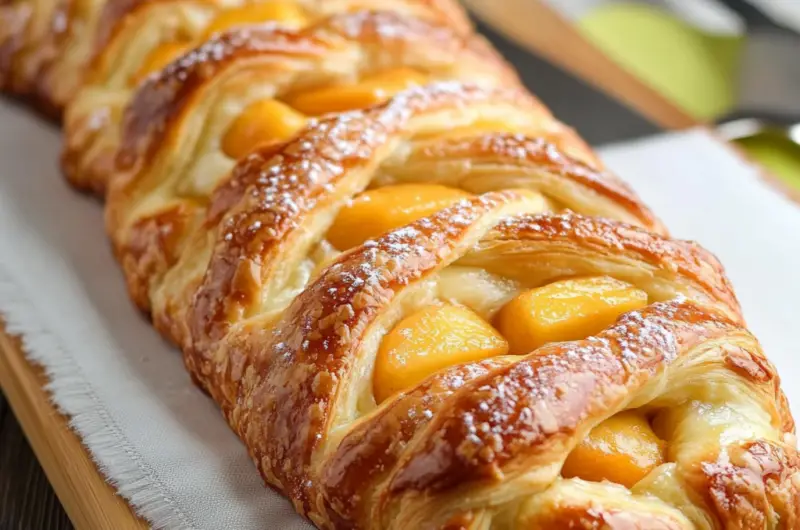 Peach Cream Cheese Braided Danish