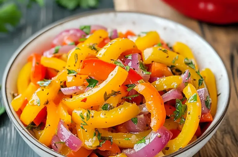 Bell Pepper & Onion Salad with Fresh Dill