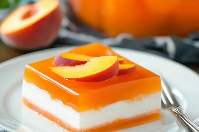 Peaches and Cream Layered Jello Recipe