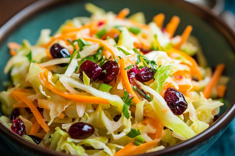Cabbage, Carrot, and Cranberry Salad Recipe