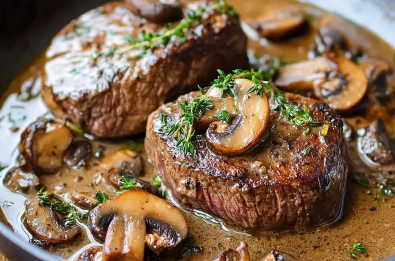 Filet Mignon in Mushroom Sauce Recipe