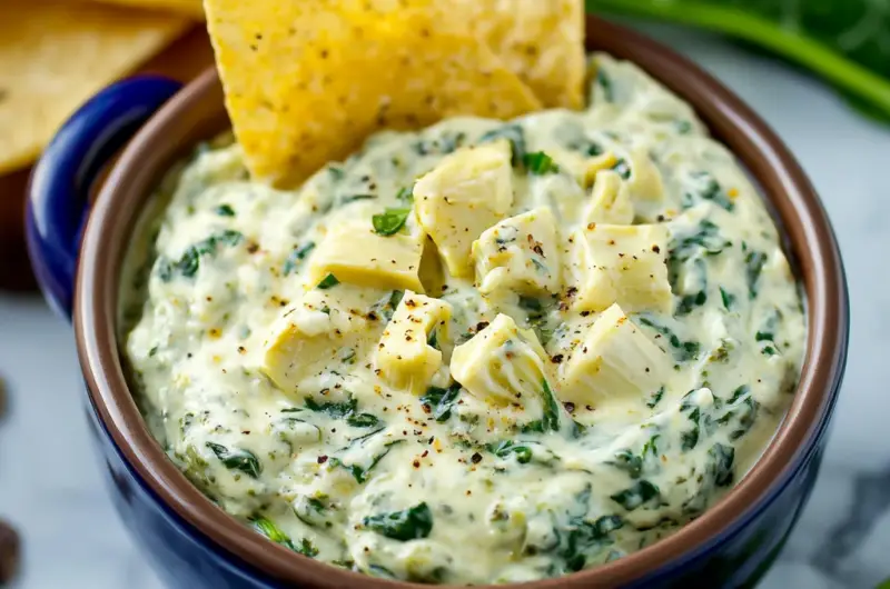 Skinny Spinach and Artichoke Dip Recipe