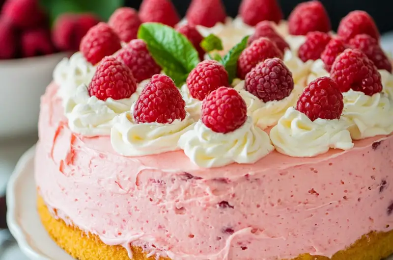 Raspberry Mousse Cake Recipe