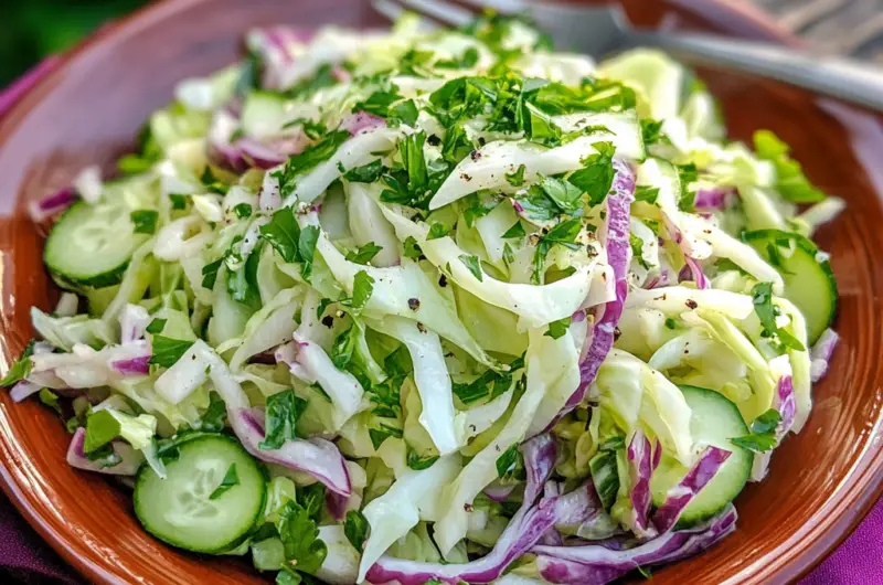 Cabbage and Cucumber Salad Recipe