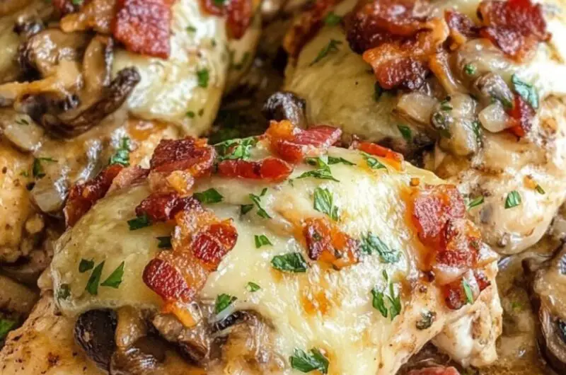 Bacon Mushroom Stuffed Chicken