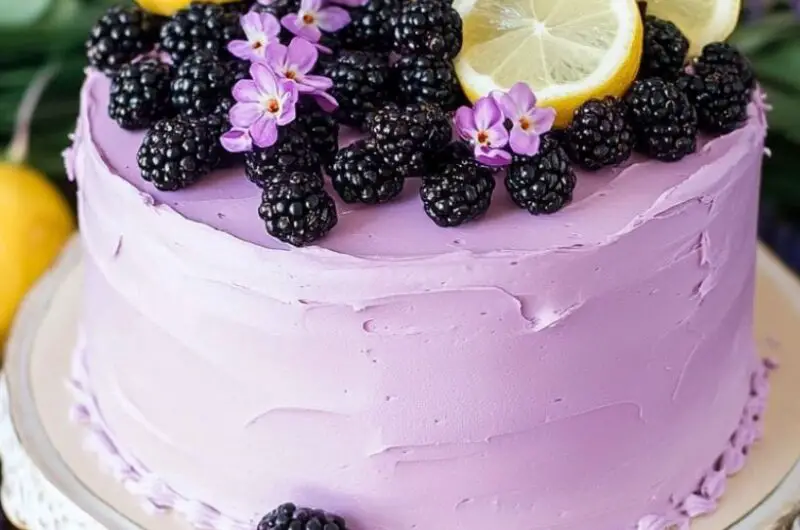 Lavender Lemon Blackberry Cake