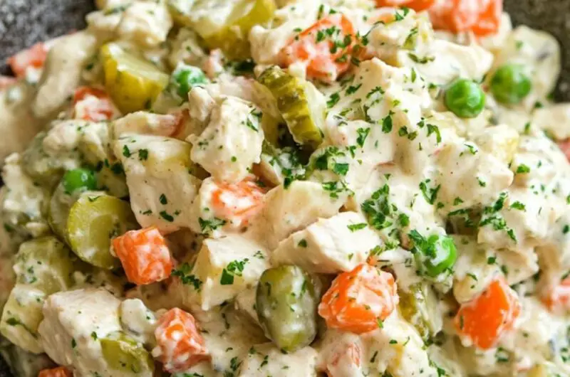 Chicken Olivye (Chicken Potato Salad)