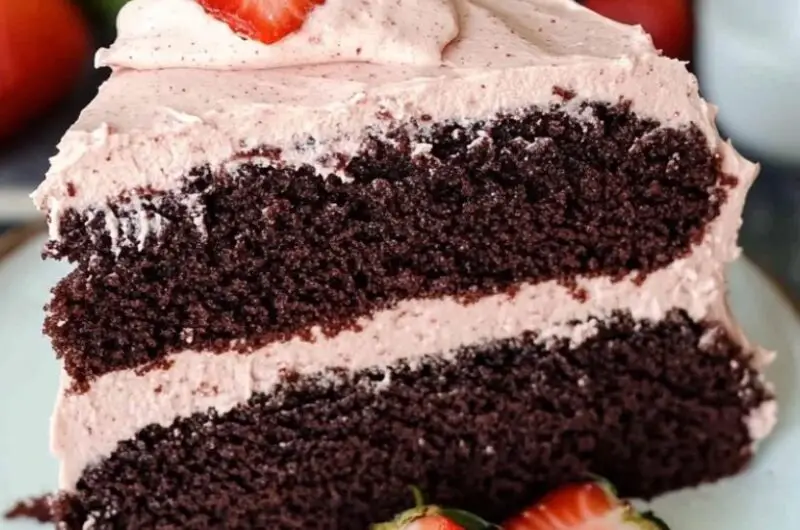 Dairy & Gluten-Free Chocolate Cake with Strawberry Buttercream