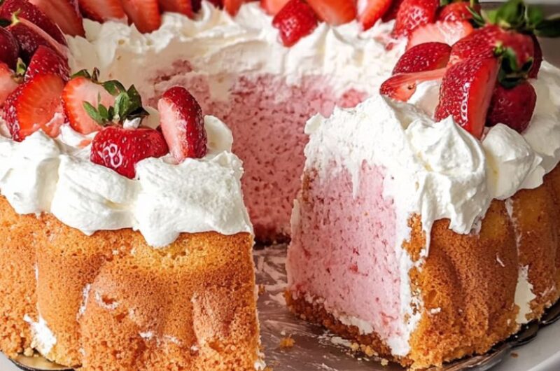 Strawberry Angel Food Cake