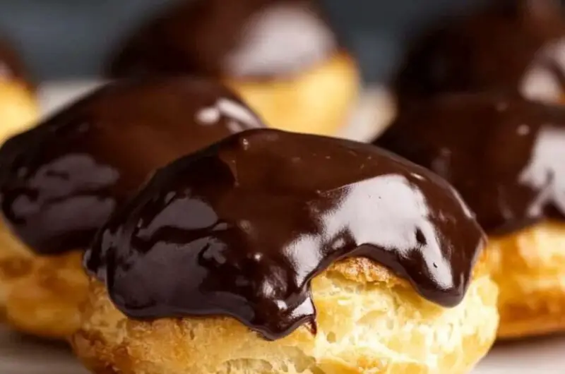 Profiteroles (Cream Puffs with Chocolate Glaze)