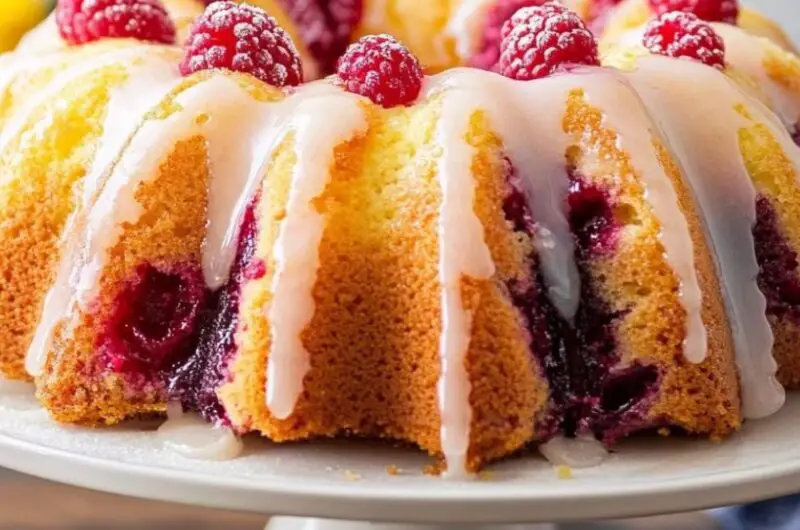 Lemon Raspberry Bundt Cake