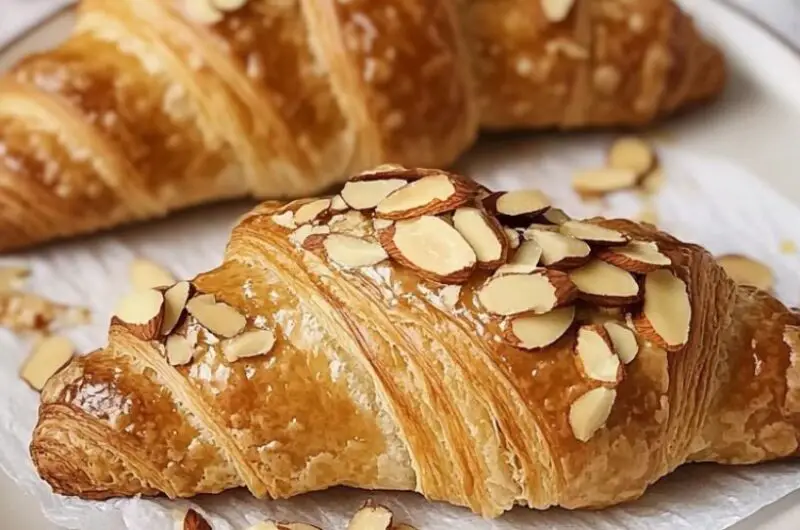 Easy Almond Croissants (French Bakery Style)