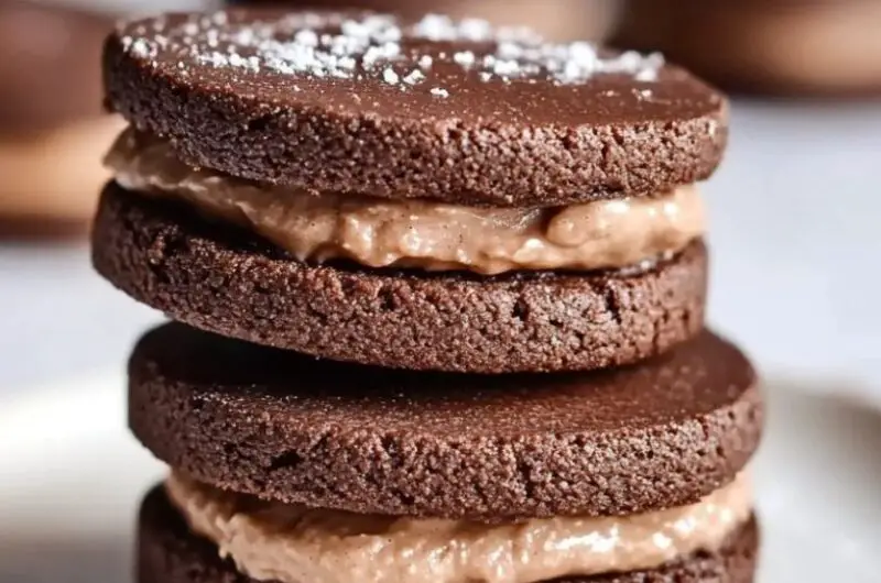 Chocolate Sandwich Cookies with Whipped Ganache