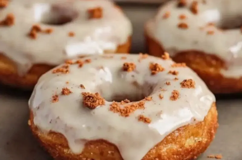 Pumpkin Spice Donuts with Maple Cream Cheese Glaze