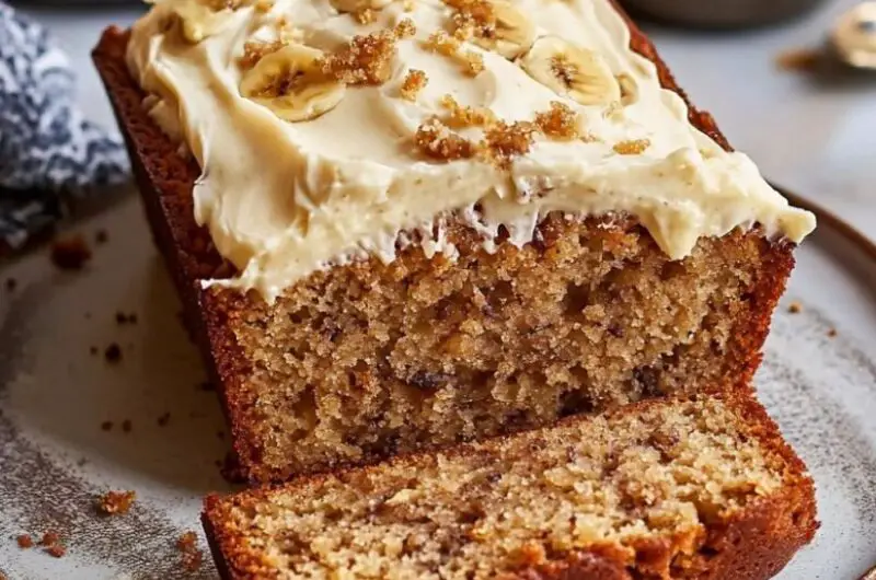 Brown Butter Banana Bread with Browned Butter Frosting