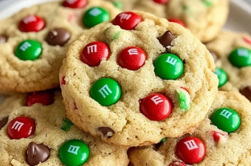 Christmas M&M Cookies