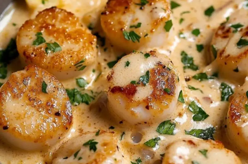 Creamy Garlic Scallops