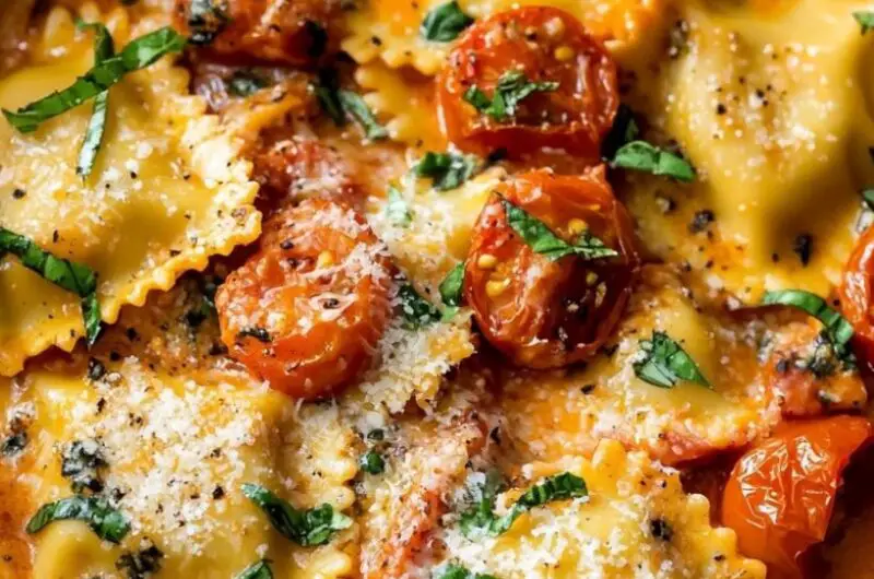 Ravioli with Creamy Tomato Sauce