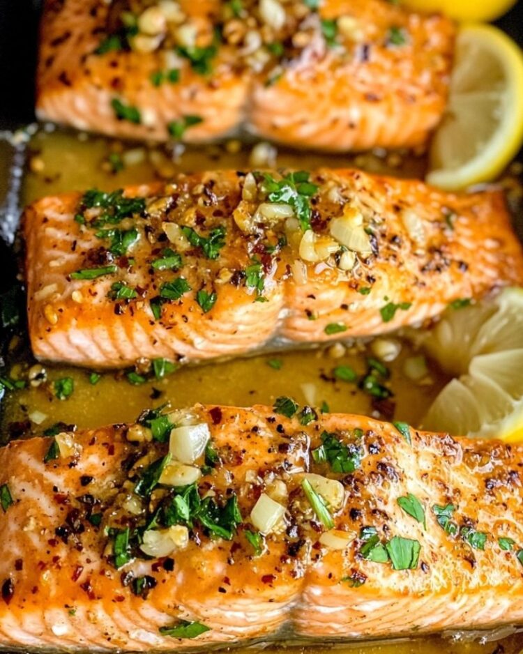 Honey Garlic Butter Baked Salmon - Easy Recipes Ideas