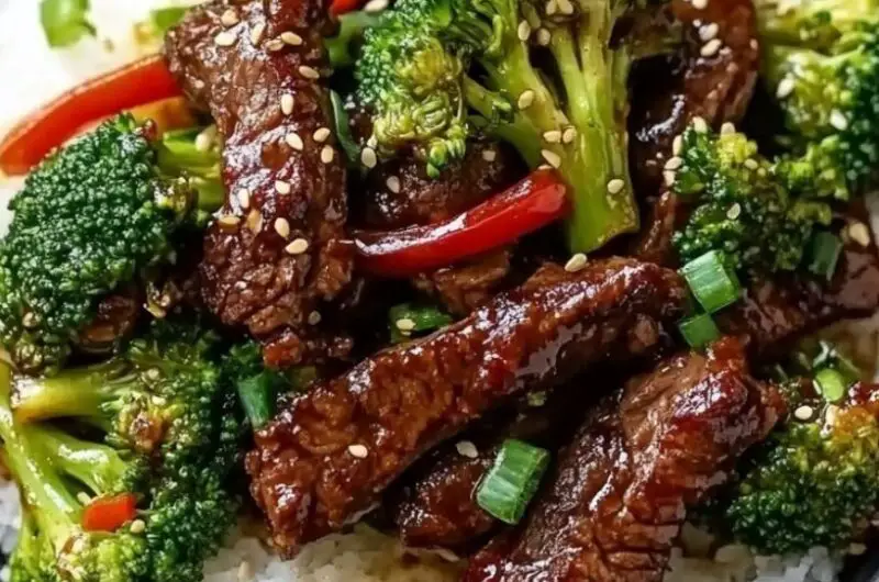 Sweet and Tangy Crispy Beef with Broccoli