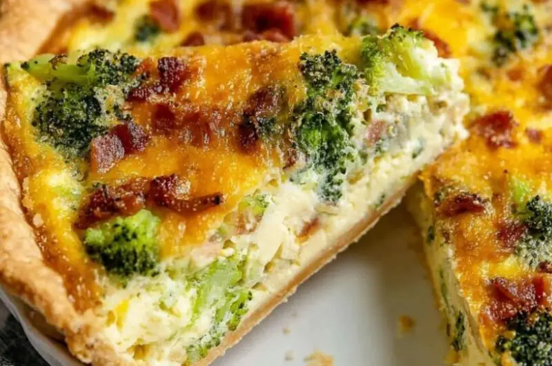 Broccoli and Cheddar Quiche
