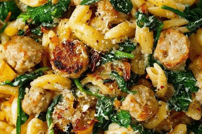 Sweet Apple Chicken Sausage Pasta