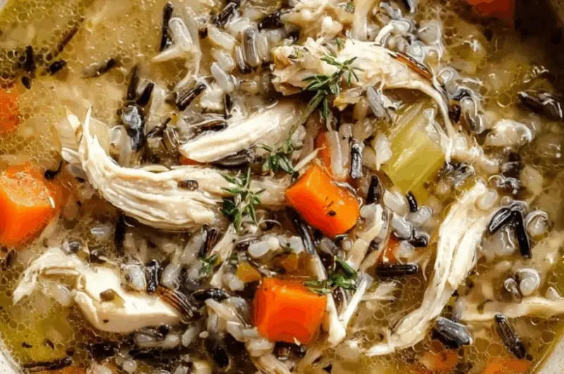 Crock Pot Chicken and Wild Rice Soup