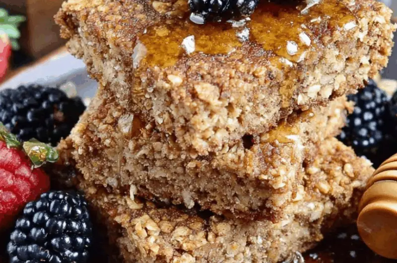 Maple Cinnamon Oatmeal Breakfast Bars