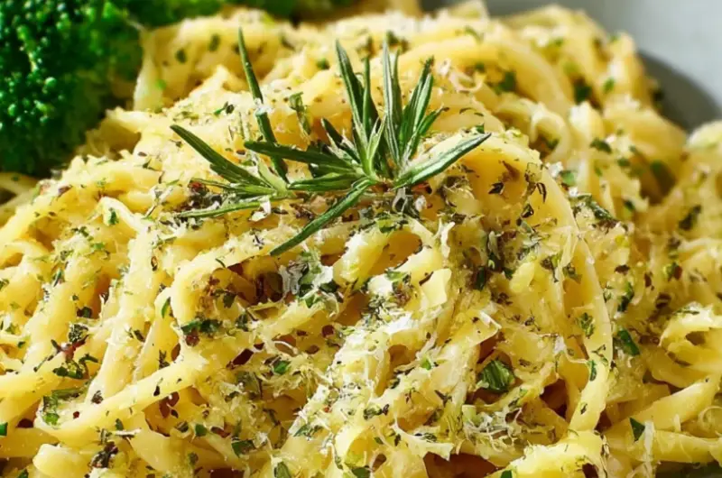 Angel Hair Pasta with Garlic and Herbs (Pasta Packet Copycat!)