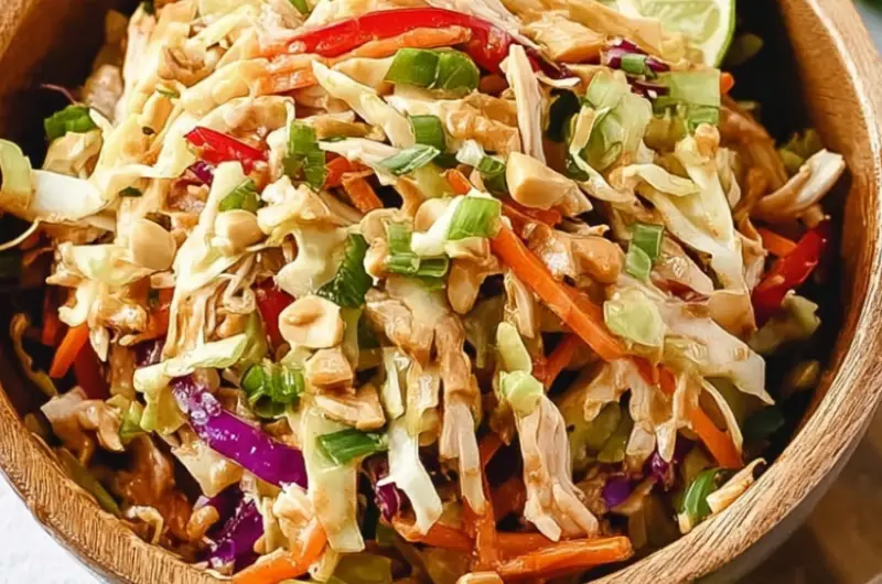 Thai Crunch Salad with Peanut Dressing