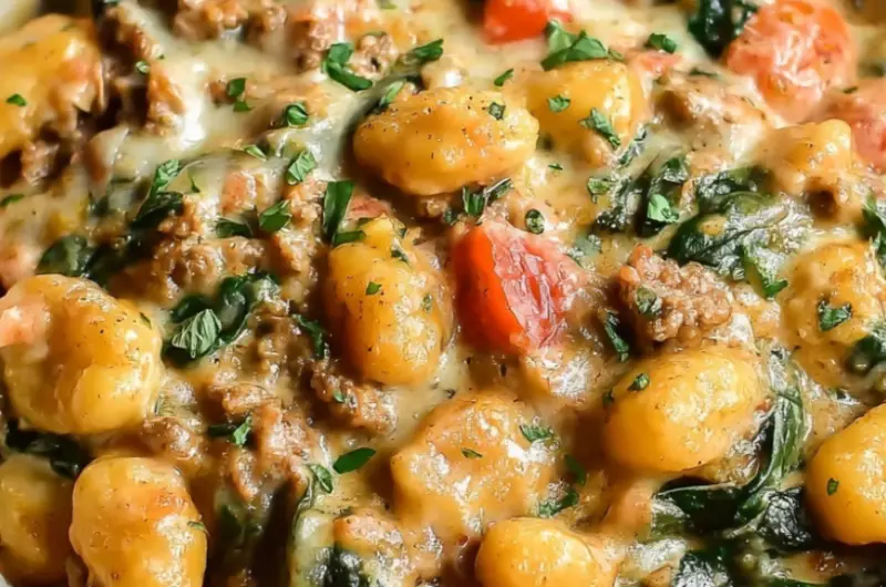 Cheesy Gnocchi Florentine