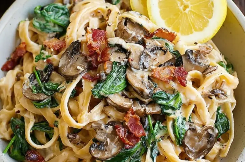 Creamy Mushroom Parmesan Pasta