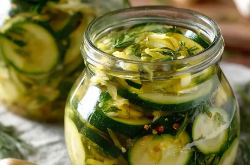Refrigerator Zucchini Pickles