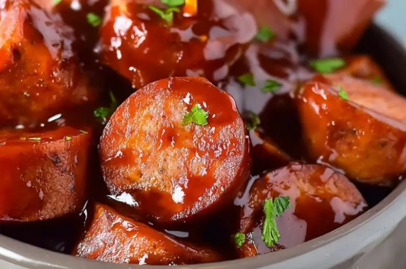 Crock Pot Sweet Chili BBQ Kielbasa