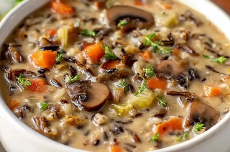 Creamy Wild Rice Mushroom Soup