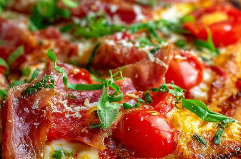 Hash Brown Crust Breakfast Pizza