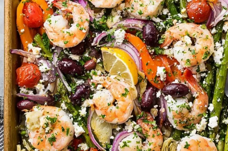 Sheet Pan Mediterranean Shrimp and Vegetables
