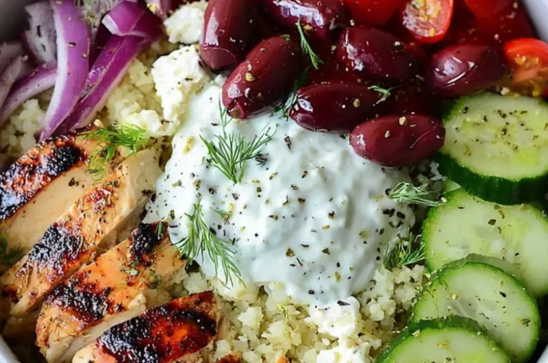 Low Carb Greek Chicken Bowl