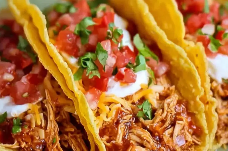 Crock Pot Chicken Tacos with Mexican-Style Rice