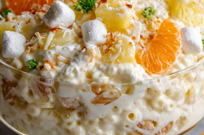 Frog Eye Salad (Classic Creamy Fruit Salad)