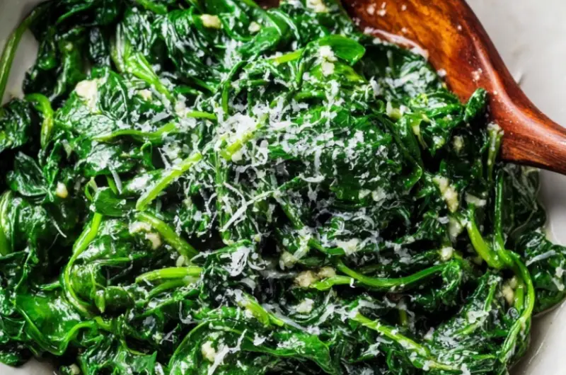 Spinach with Butter and Parmesan