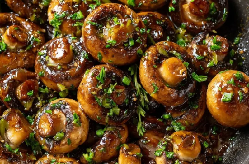 Garlic Butter Soy-Glazed Mushrooms