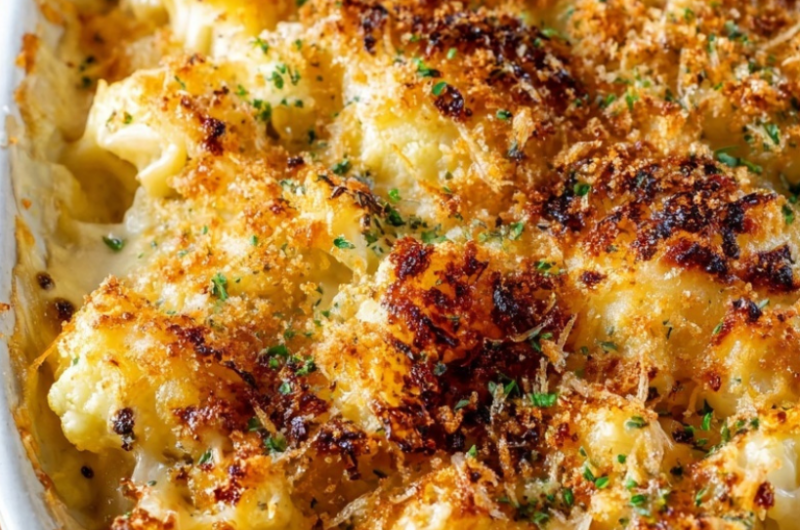 Incredible Baked Cauliflower Mac and Cheese