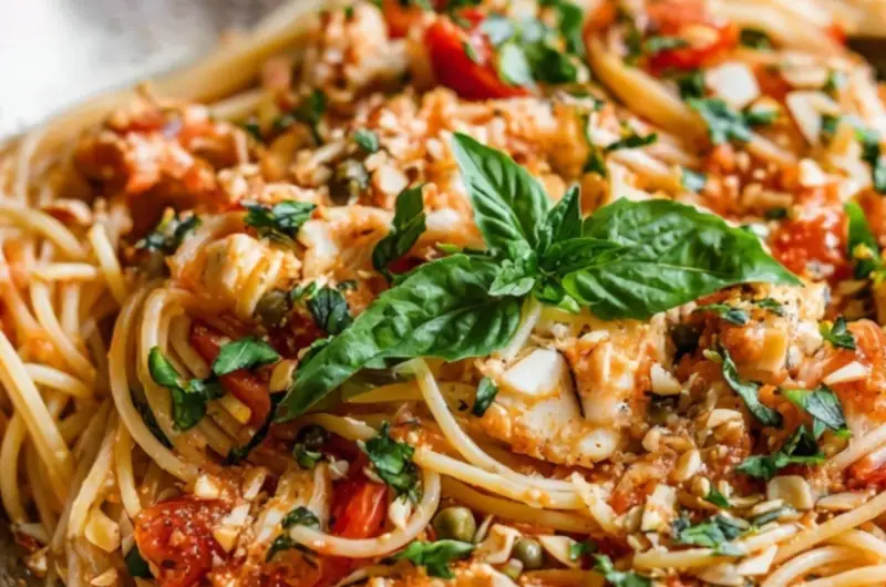 Sicilian Style Fish Pasta