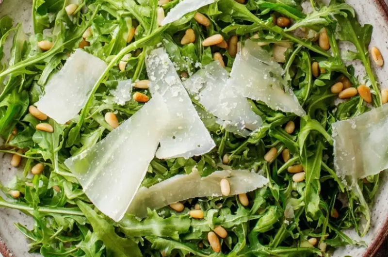 Arugula Salad with Parmigiano and Pine Nuts