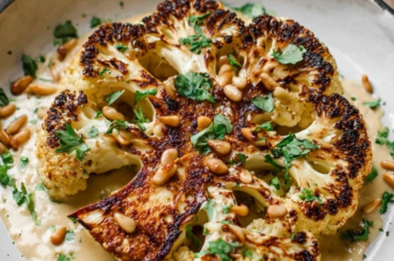 Pan-Seared Cauliflower with Tahini