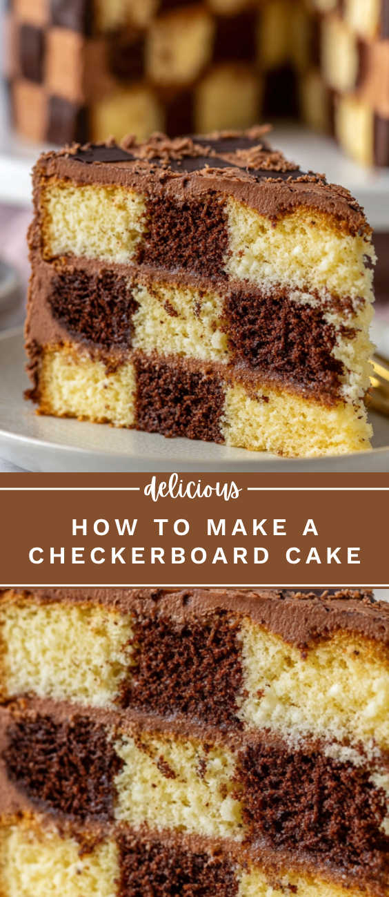Checkerboard Pattern Cake How to Make a Checkerboard Cake - Easy Recipes Ideas
